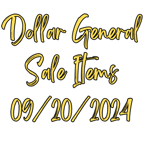 Dollar General Sale Items 09/20/2024